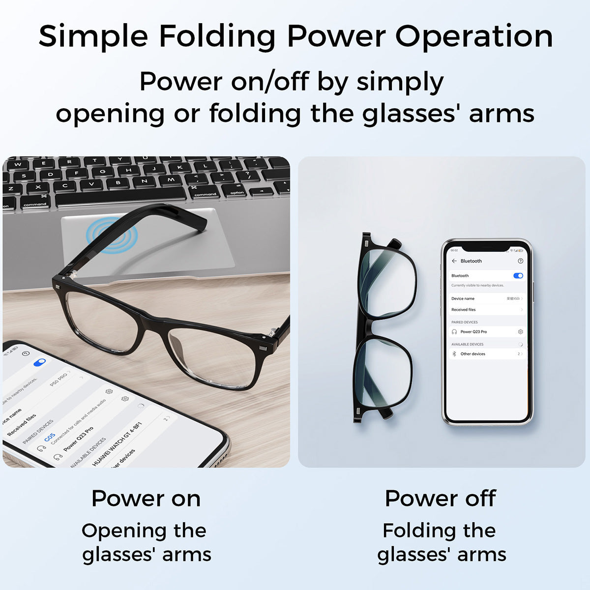 Bluetooth Smart Glasses with Detachable Lenses