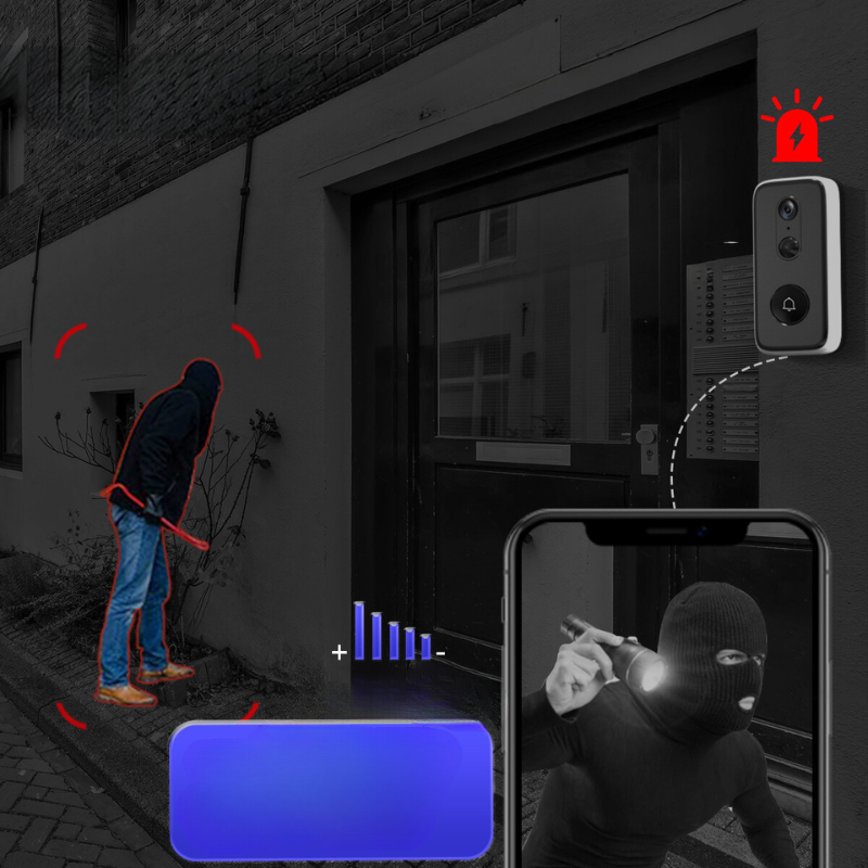 PortaView Wireless Smart Doorbell 3MP | Skuggor