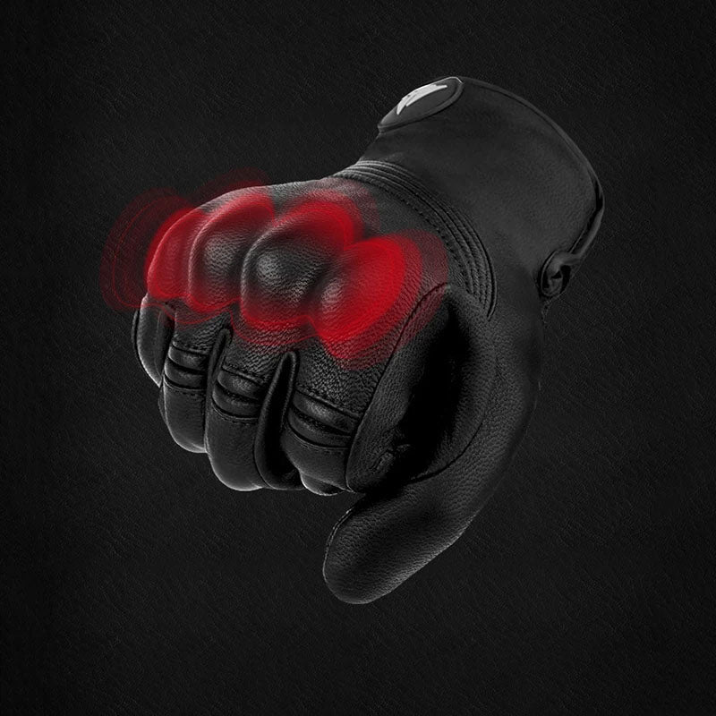VeloGuard Leather Motorcycle Gloves, Touchscreen Compatible, Warm and Durable | Skuggor
