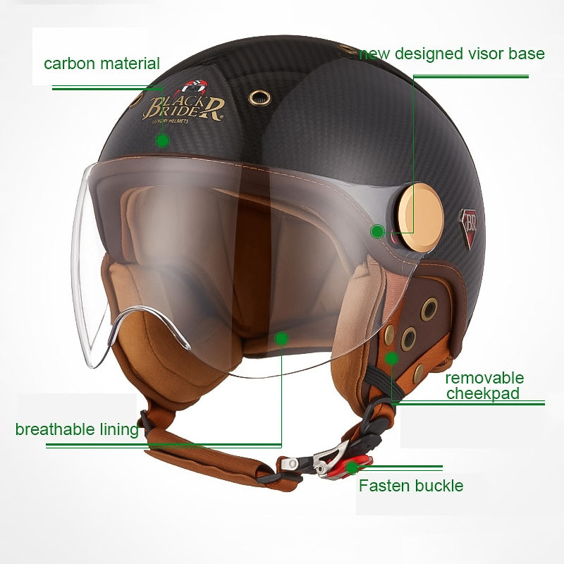 Skuggor Carbon Fiber Construction Motorcycle Helmet Edition