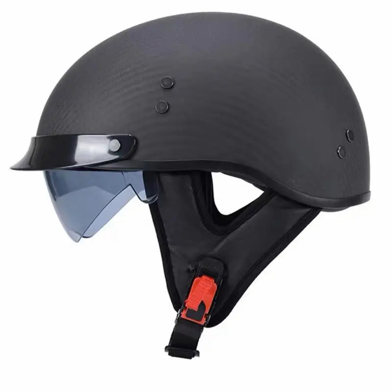 Skuggor NovaWeave CarbonLine Retro Half-Face Helmet DOT and ECE Approved