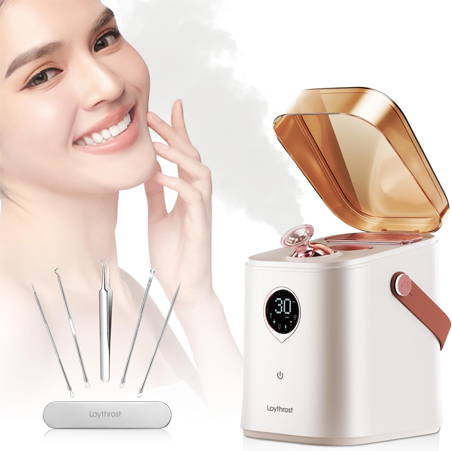 Skuggor Nova 6-in-1 Ionic Facial Steamer for Deep Skin Cleansing