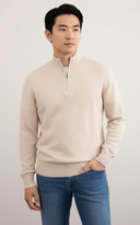 Men’s Zip Mock-Neck Sweater