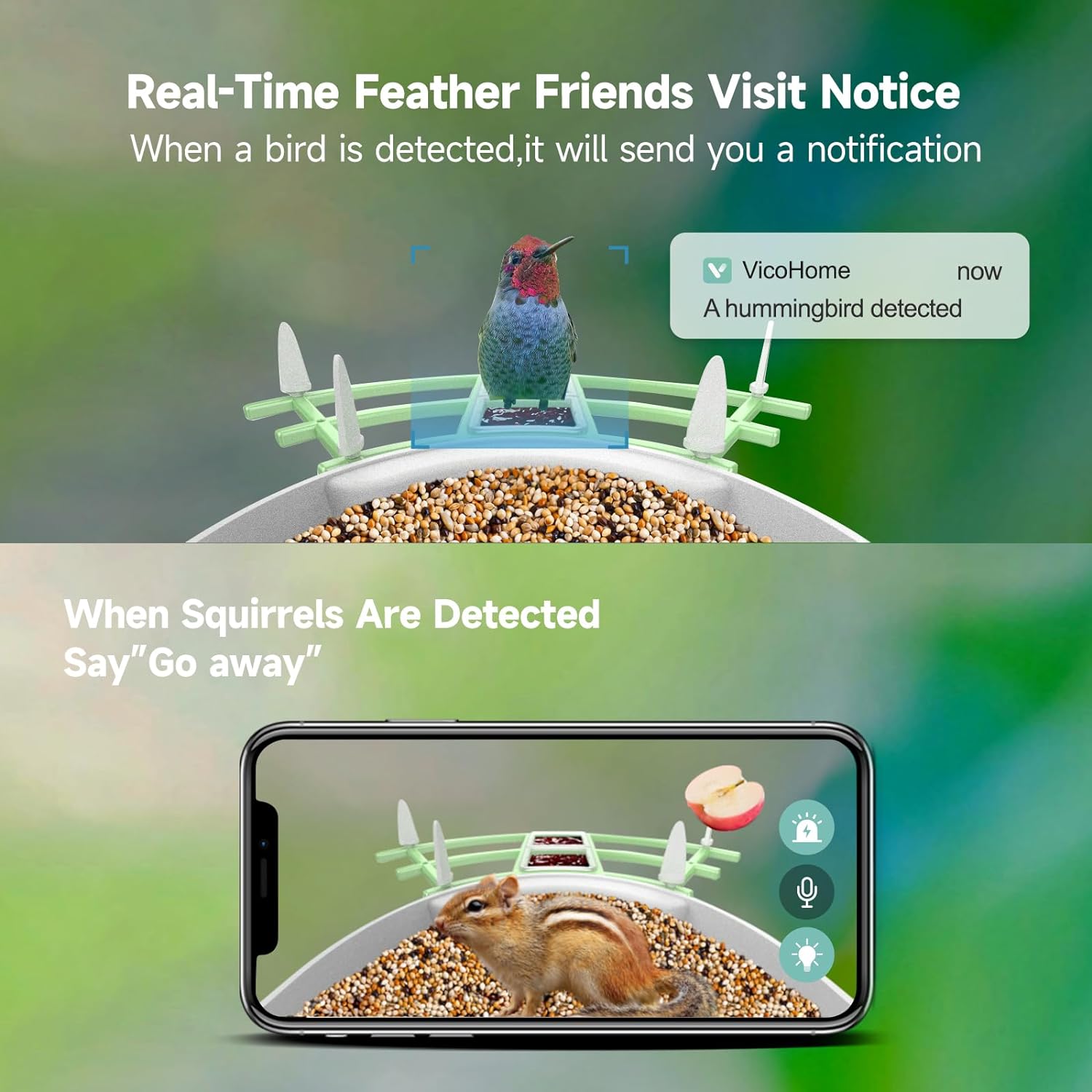 AveraEye AI-Powered Bird Feeder Camera With Night Vision