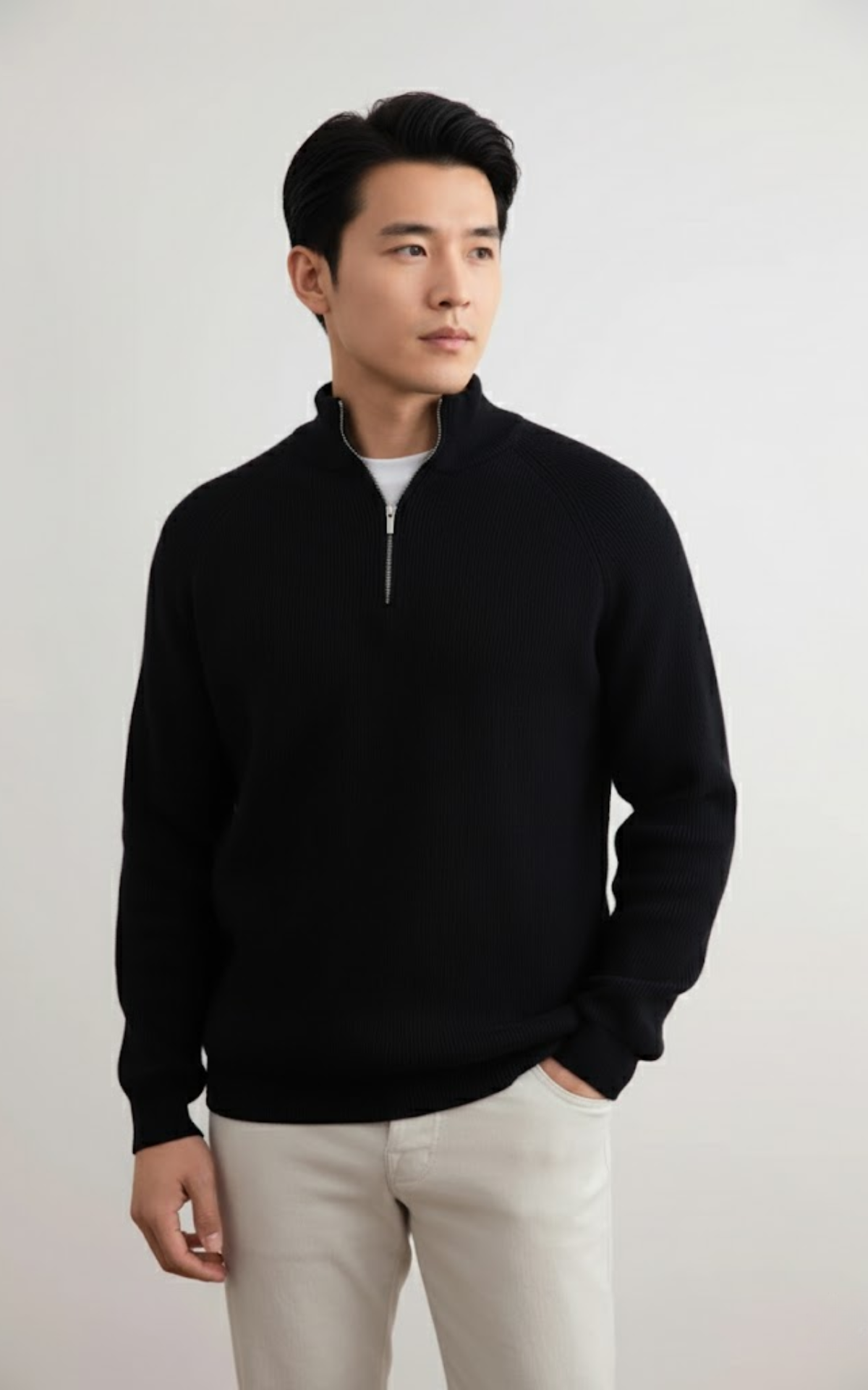 Men’s Half-Zip Knit Sweater