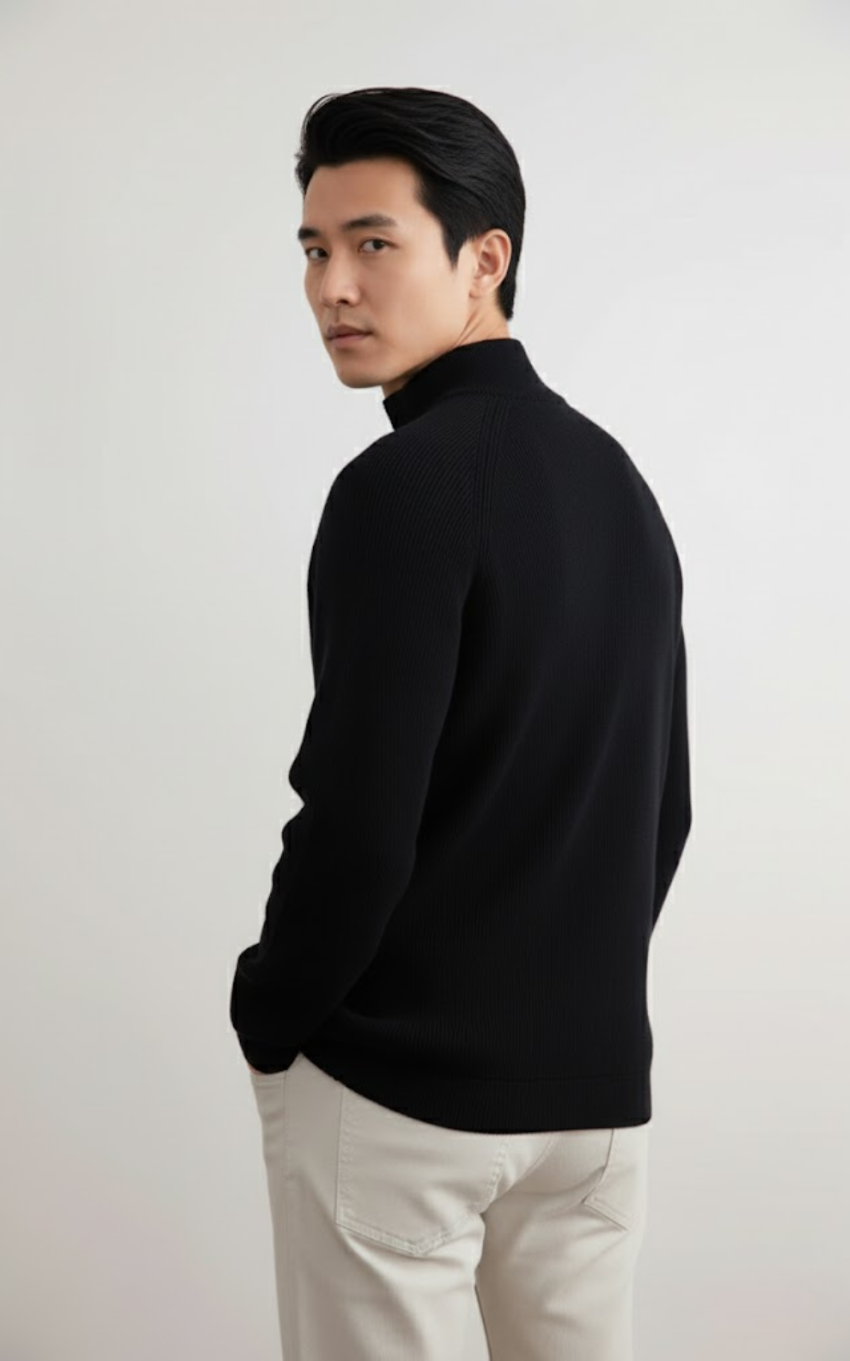 Men’s Half-Zip Knit Sweater
