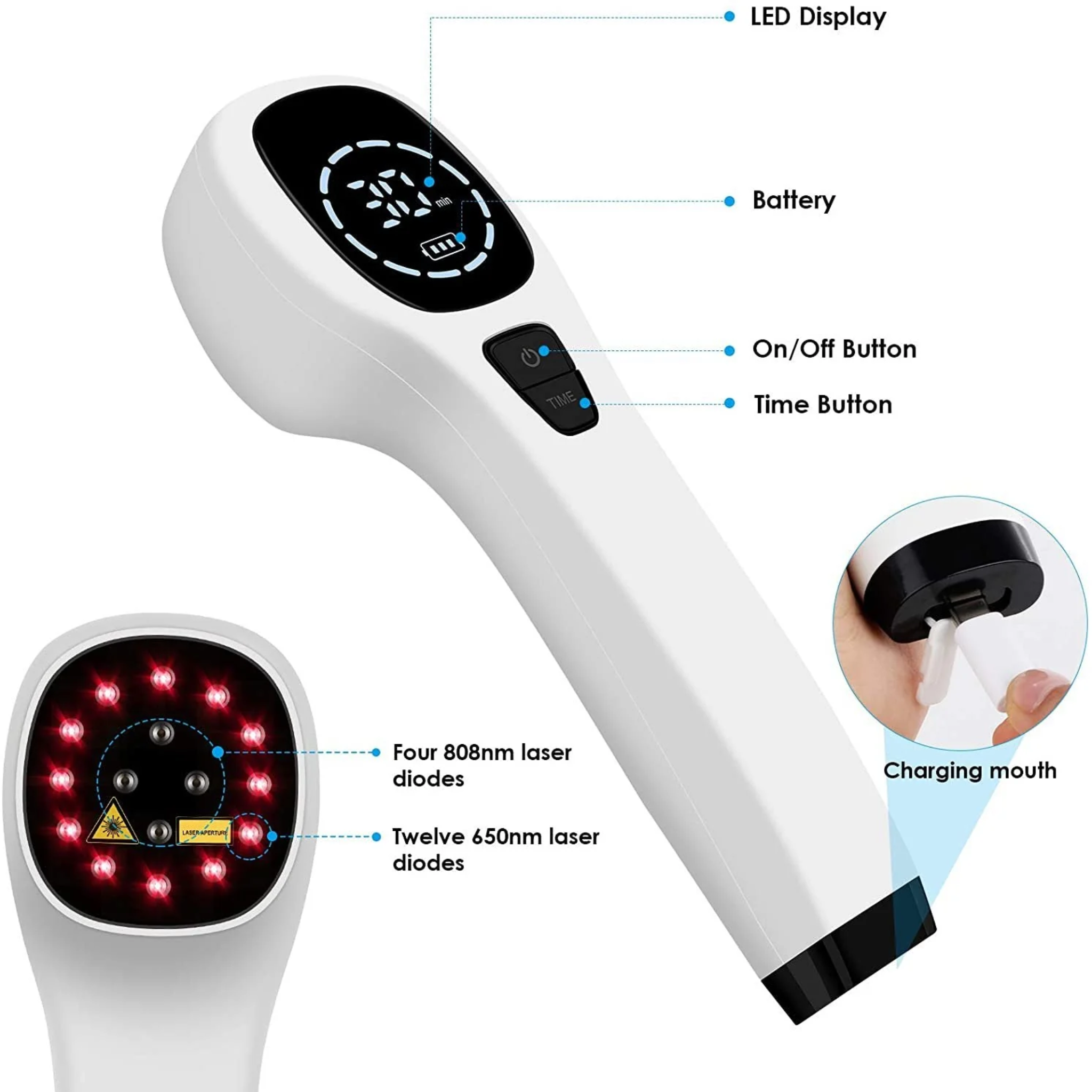 Skuggor At-Home Red Light Therapy With Portable LLLT Cold Laser Device