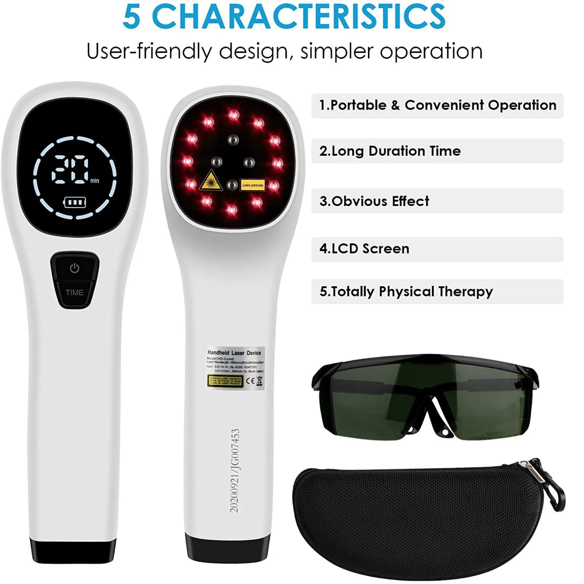 Skuggor At-Home Red Light Therapy With Portable LLLT Cold Laser Device