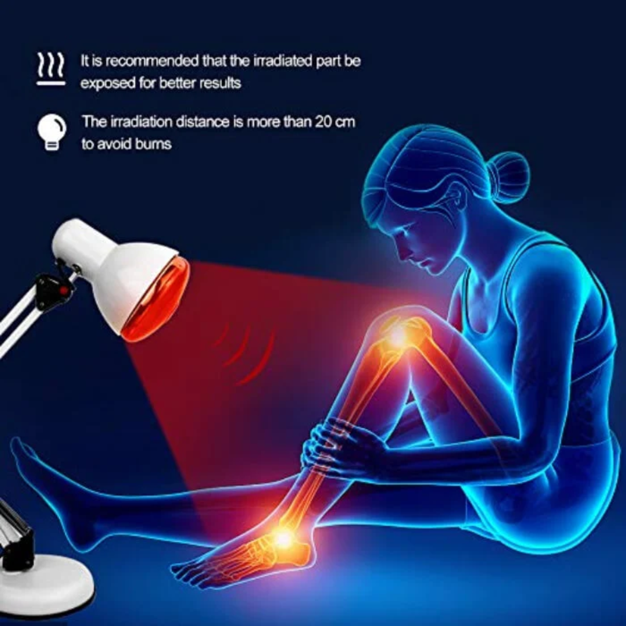 Skuggor Infrared Heating Lamp With Stand For Red Light Therapy
