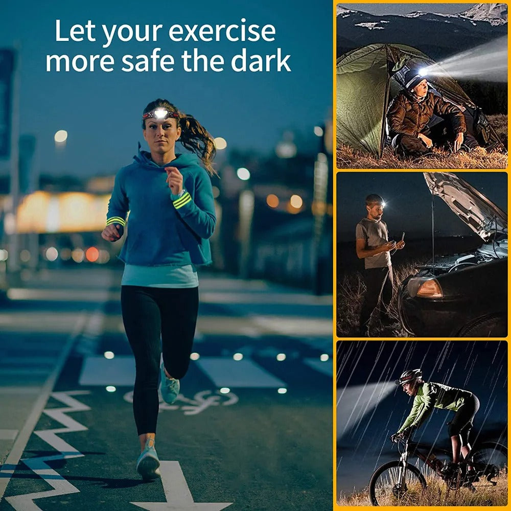 Skuggor Outdoor Adventures Motion Sensor LED Headlamp With 8 Modes