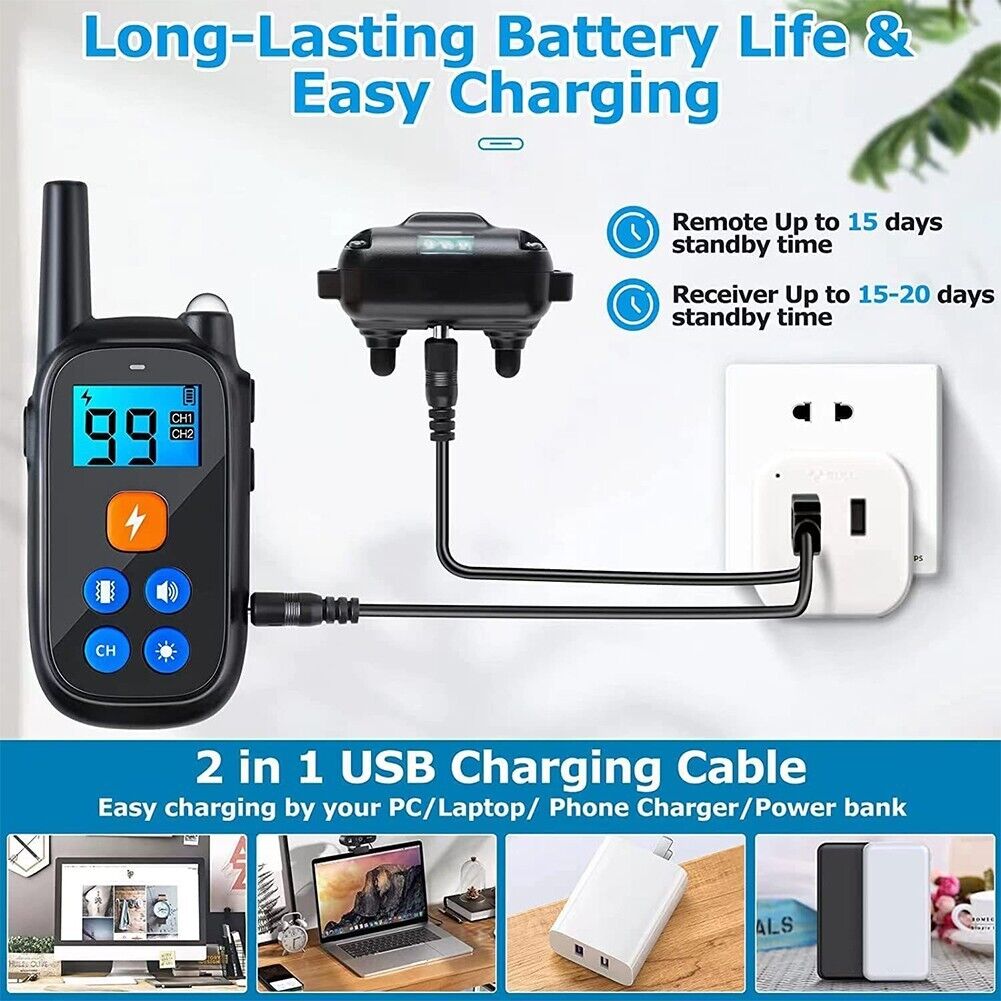 Skuggor Remote Control Anti Bark E Collar For Dog Training