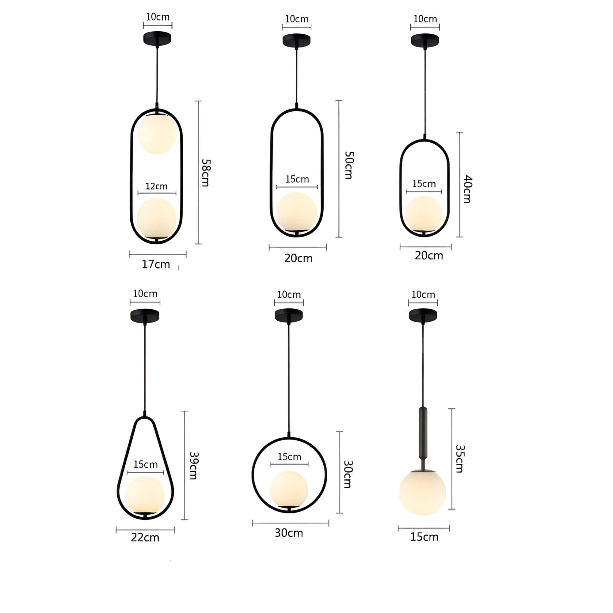 LumaSphere | Glass Orb LED Pendant Lights | Skuggor