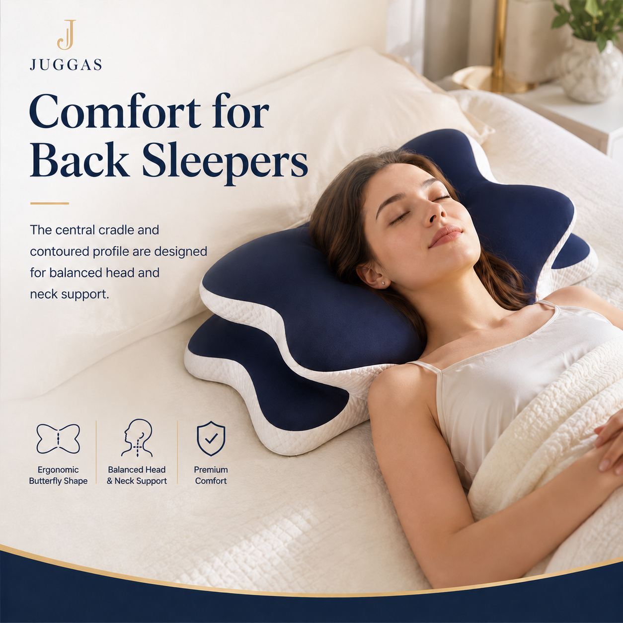 Skuggor Ergonomic Cervical Memory Foam Pillow