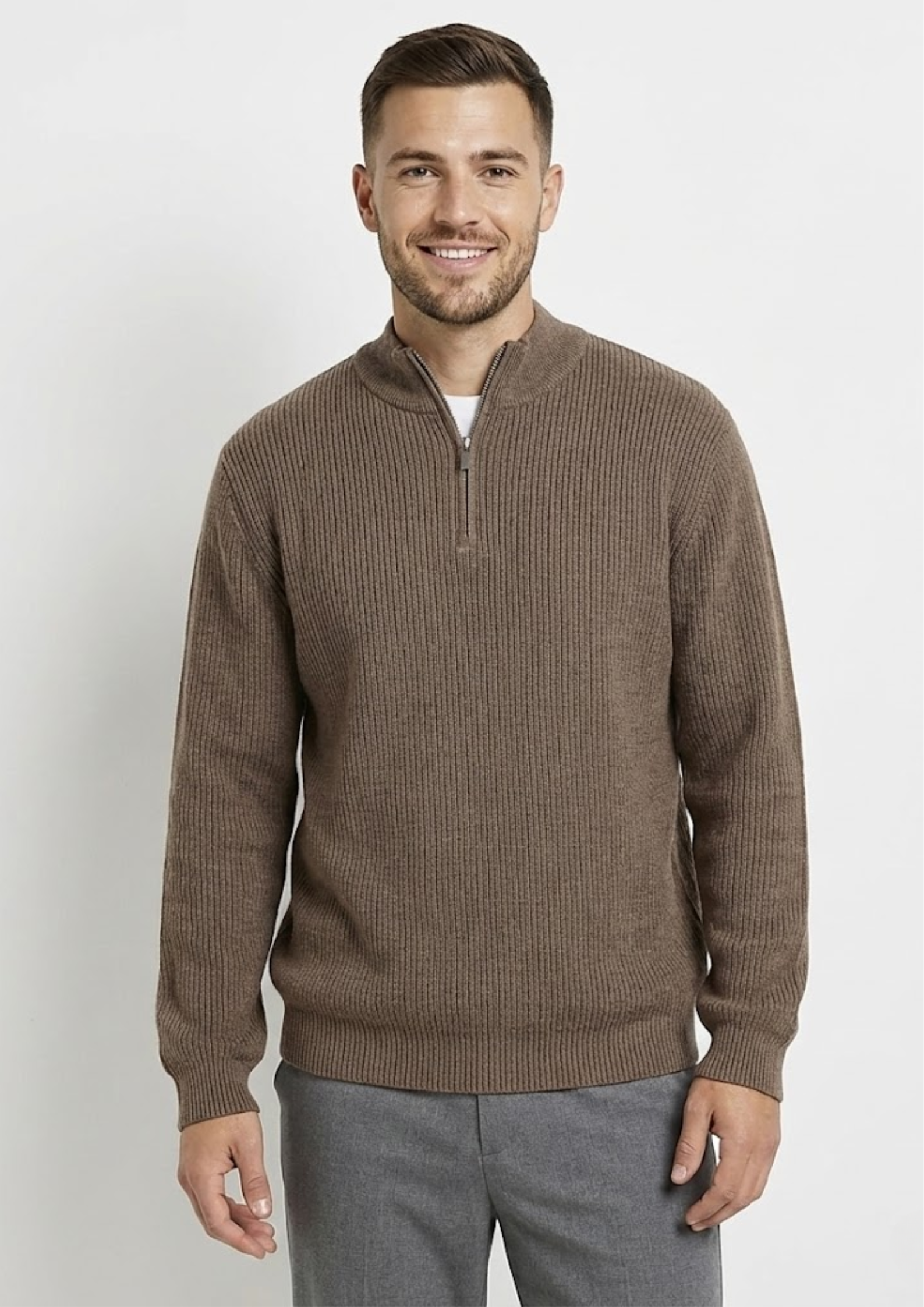 Men's Carrington Jacquard Half-Zip Sweater