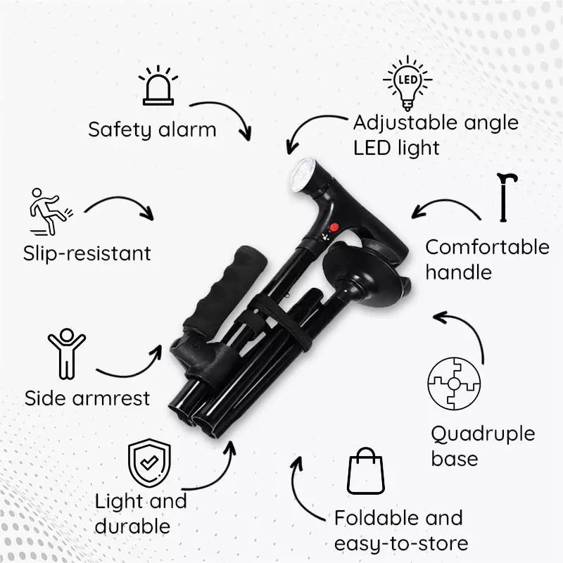 Skuggor Multi-Functional Foldable LED Walking Cane