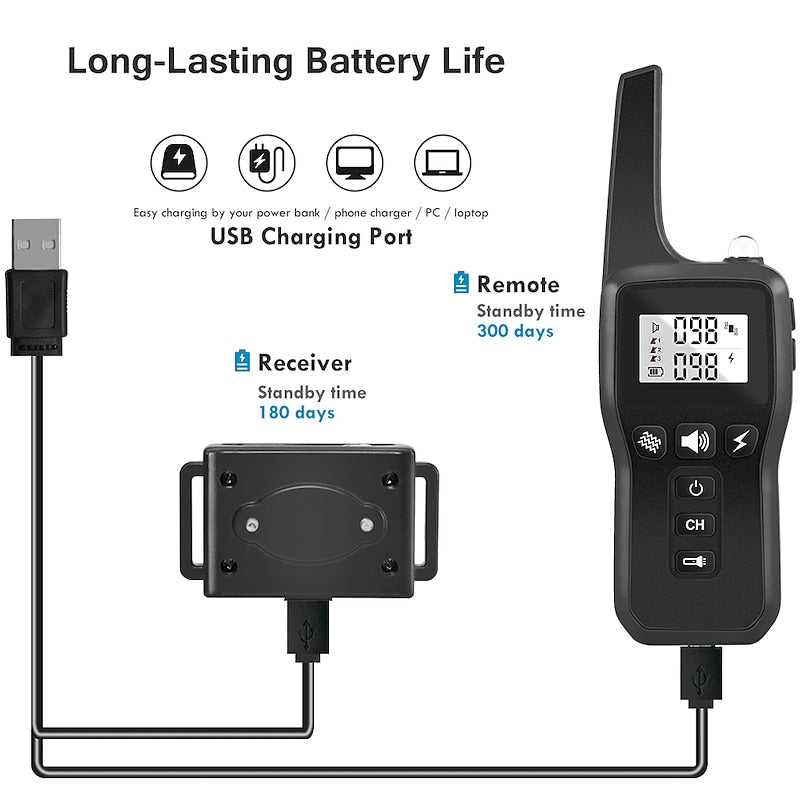 Skuggor Premium Dog Training Collar With Remote and Flashlight