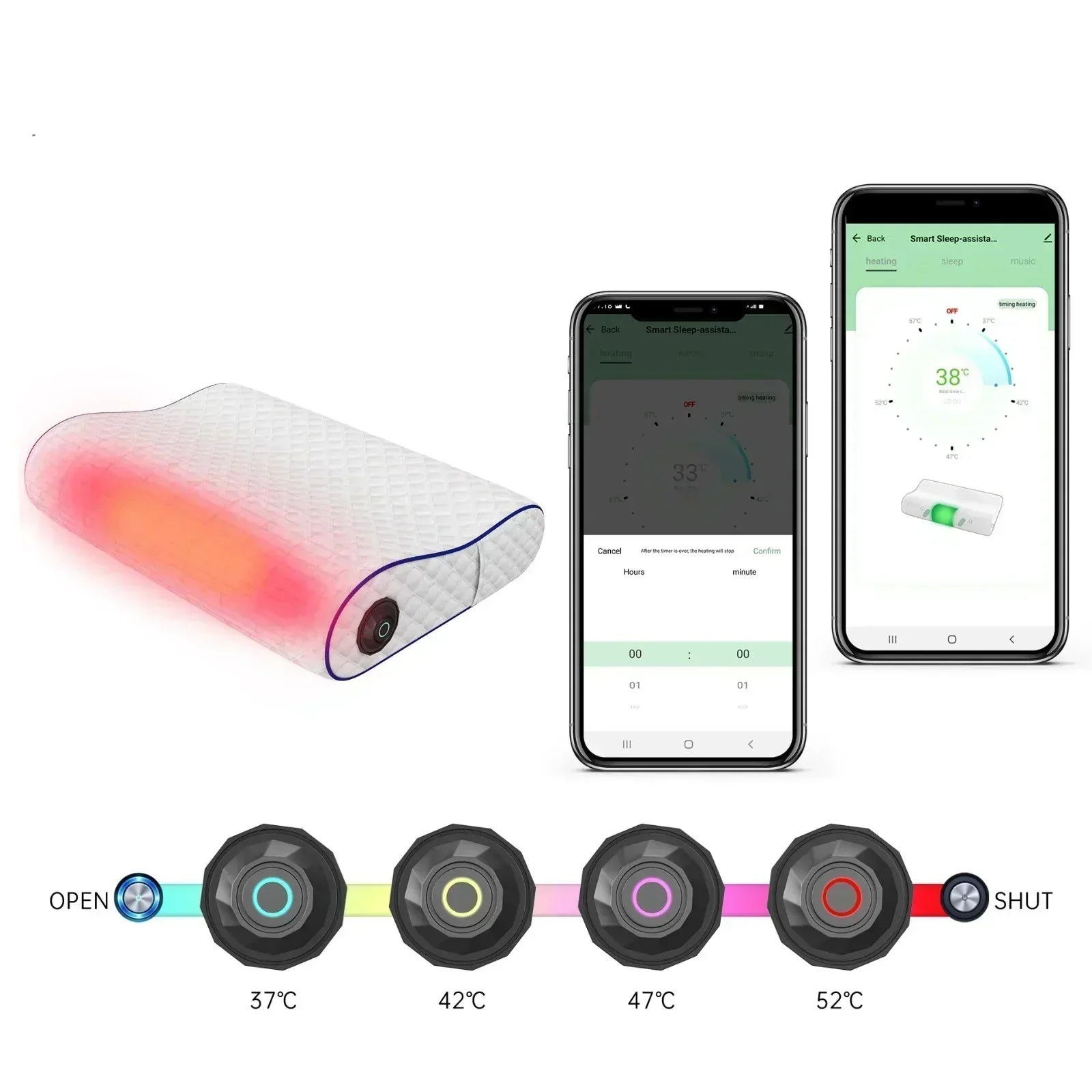 Vellora Premium Memory Foam Pillow with Integrated Speaker