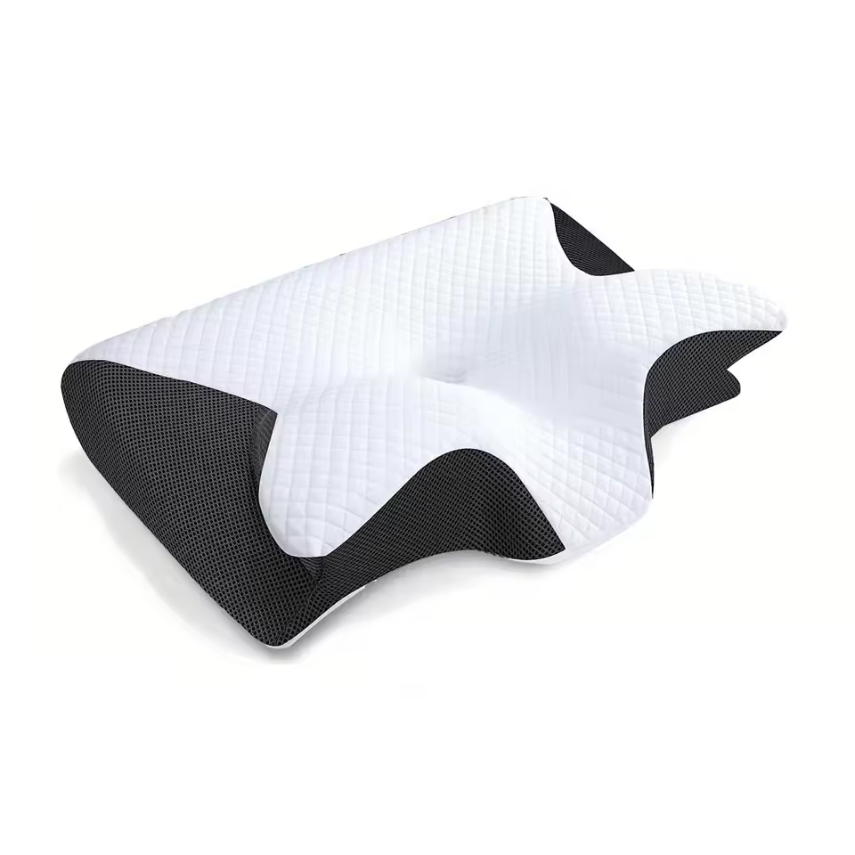 Skuggor Dual Function Memory Foam Cervical Pillow for Adjustable Orthopedic Neck Support