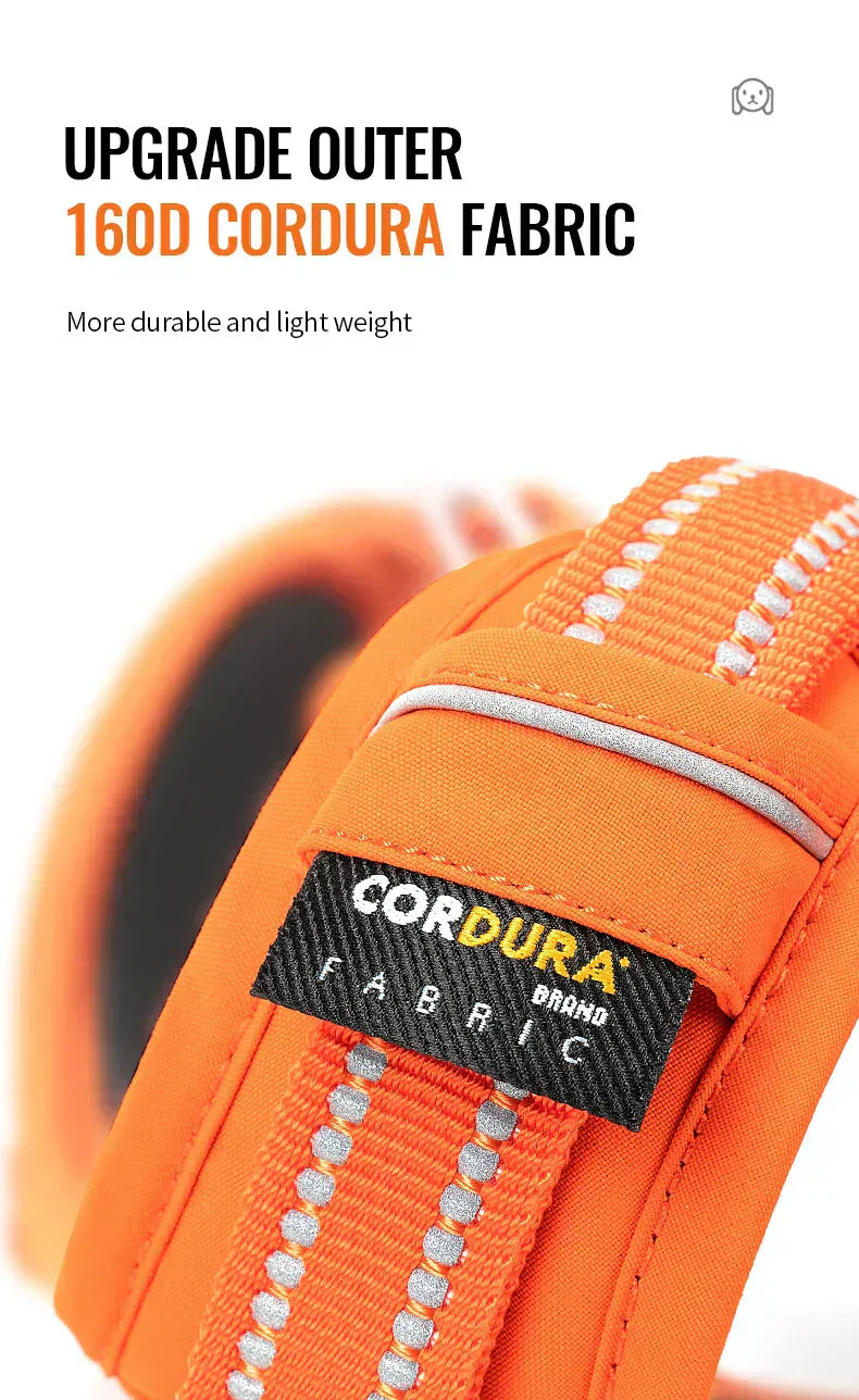 Skuggor TrailGlow No-Pull Nylon Reflective Dog Harness For Everyday Walks