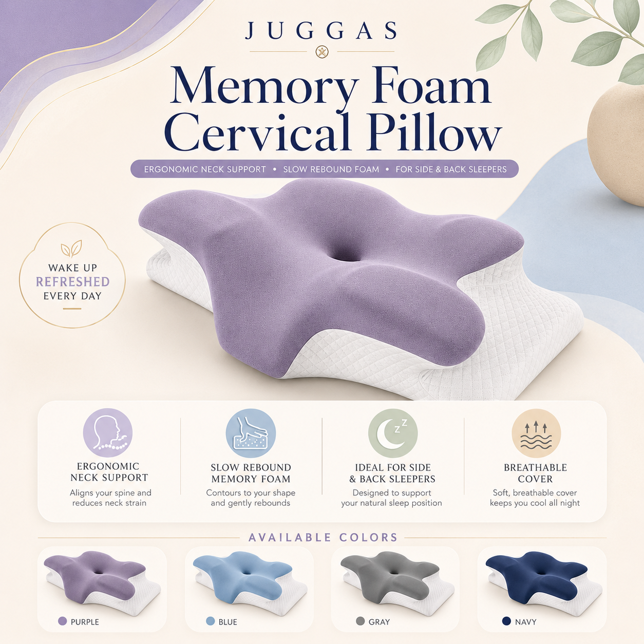 Skuggor Memory Foam Cervical Pillow