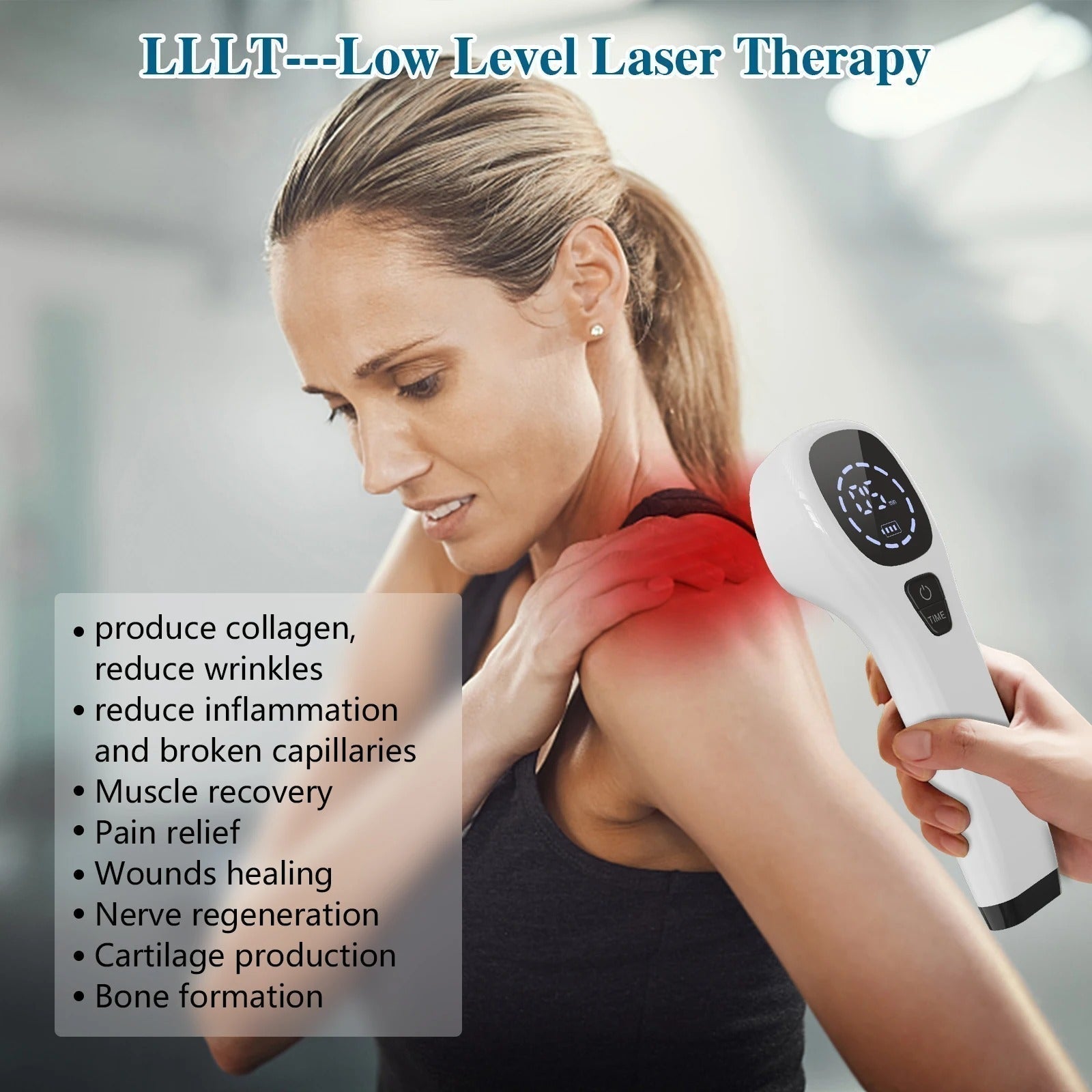 Skuggor LumaPulse Upgraded Cold Laser Red Light Therapy Device