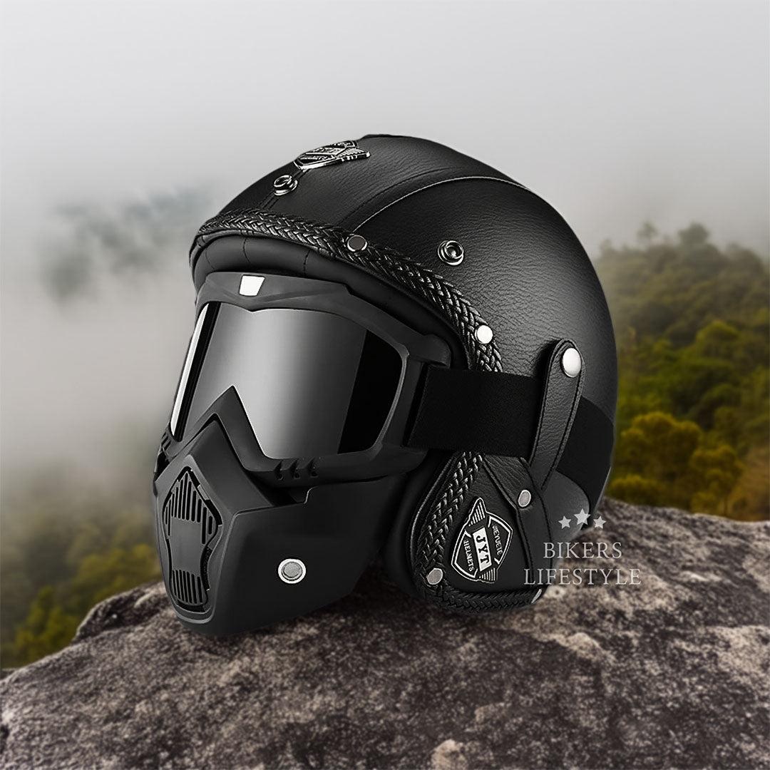 Skuggor Classic Retro AeroNova Helmet DOT and ECE Certified