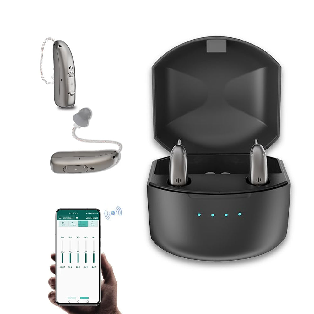 VeraHear Pro Rechargeable Bluetooth Hearing Aids With App