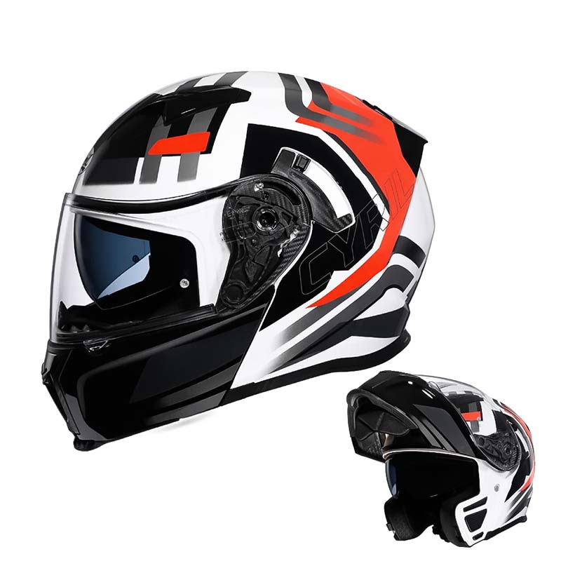 Skuggor Dual Visor Modular Flip-Up Helmet With DOT And ECE Certification