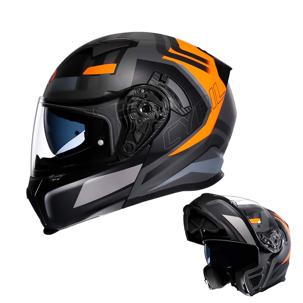 Skuggor Dual Visor Modular Flip-Up Helmet With DOT And ECE Certification