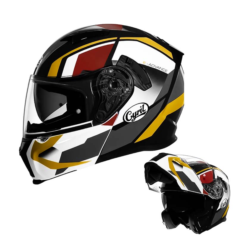 Skuggor Dual Visor Modular Flip-Up Helmet With DOT And ECE Certification