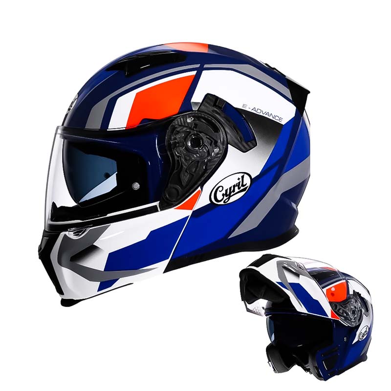 Skuggor Dual Visor Modular Flip-Up Helmet With DOT And ECE Certification