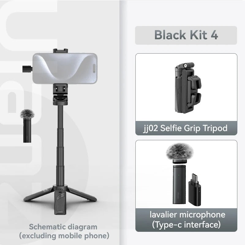 Skuggor Bluetooth Selfie Stick Tripod With 4-Section Telescoping Rotating Handle For Stable Shots