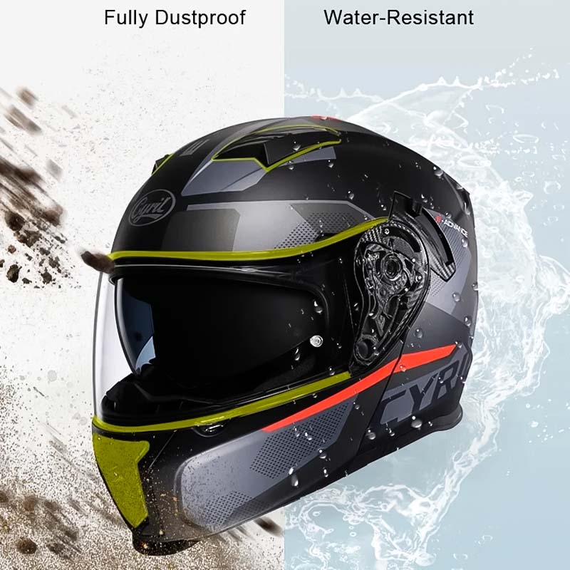 Skuggor Dual Visor Modular Flip-Up Helmet With DOT And ECE Certification