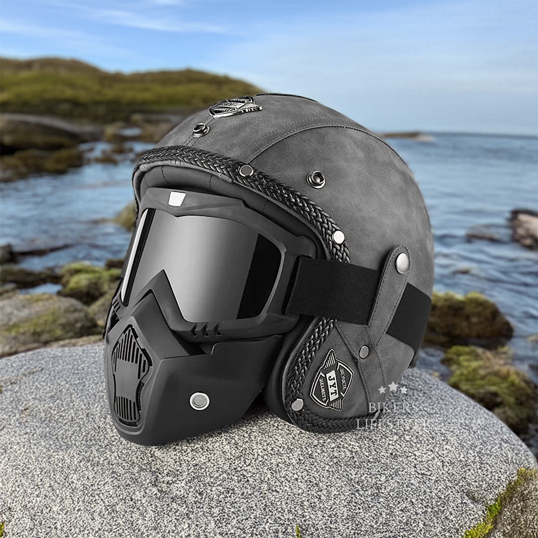 Skuggor Classic Retro AeroNova Helmet DOT and ECE Certified