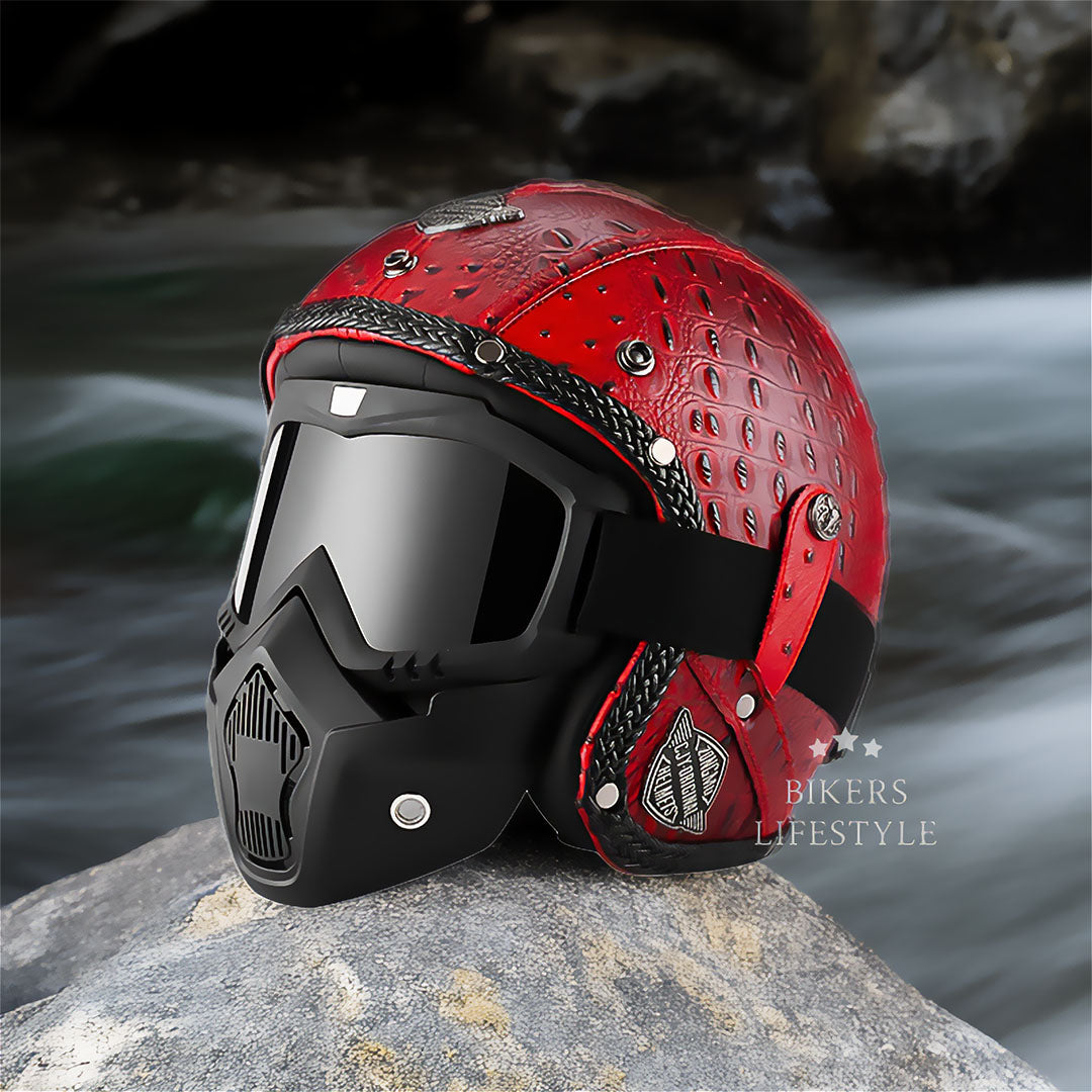 Skuggor Classic Retro AeroNova Helmet DOT and ECE Certified