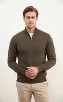 Men’s Zip Mock-Neck Sweater