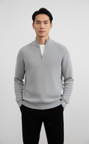 Men’s Mock-Neck Zip Pullover