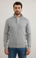 Men’s Stand-Collar Knit Pullover