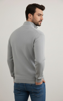 Men’s Stand-Collar Knit Pullover