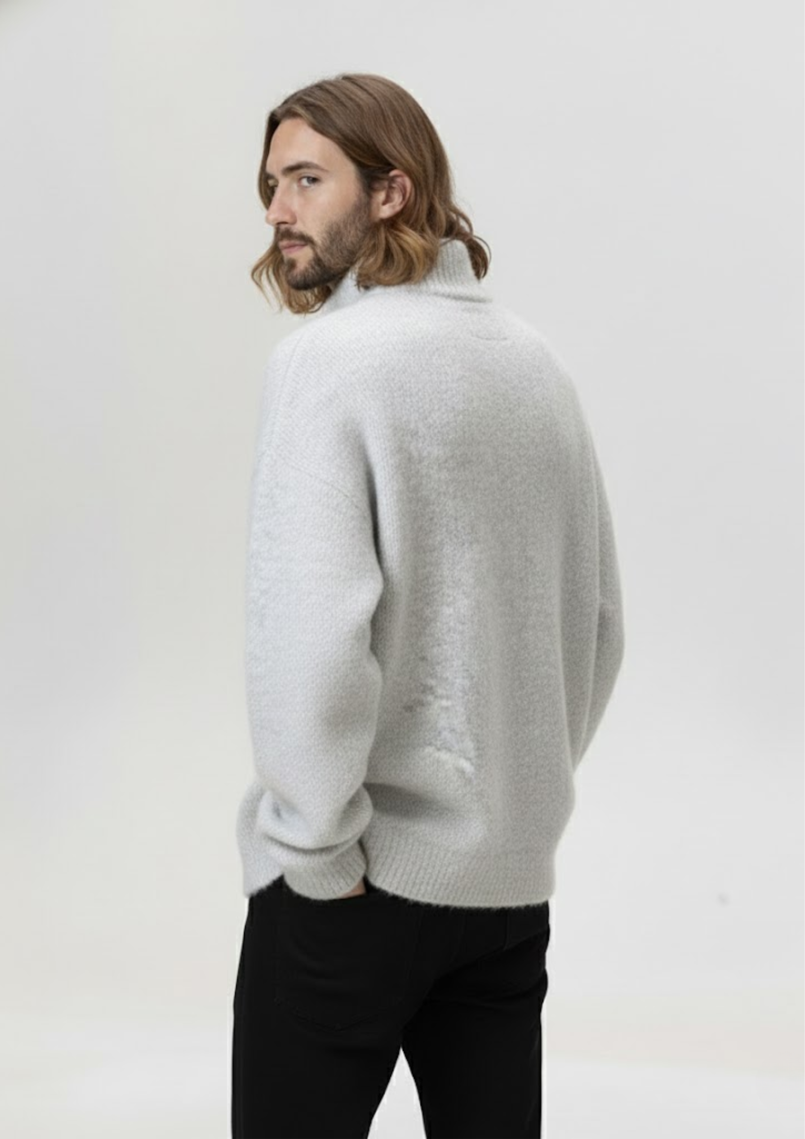Heavyweight Half-Zip Knit Sweater
