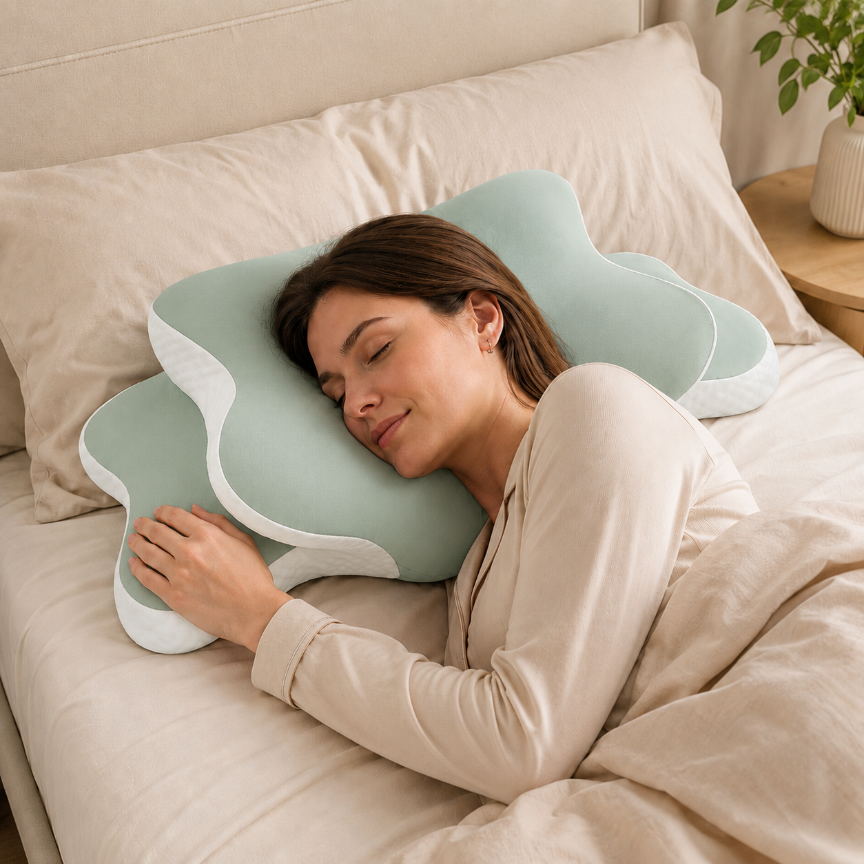 Skuggor Ergonomic Cervical Memory Foam Pillow