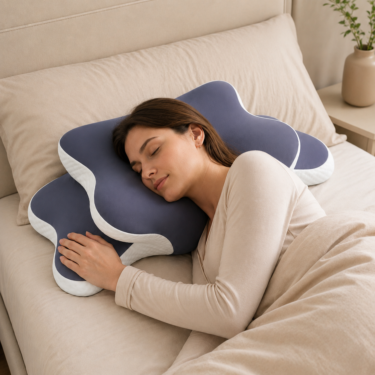 Skuggor Ergonomic Cervical Memory Foam Pillow