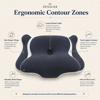 Skuggor Ergonomic Cervical Memory Foam Pillow