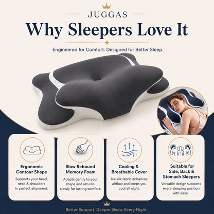 Skuggor Ergonomic Cervical Memory Foam Pillow