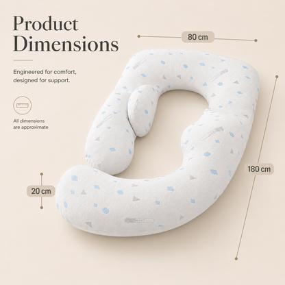 G-Shaped Pregnancy Pillow for Side Sleeping