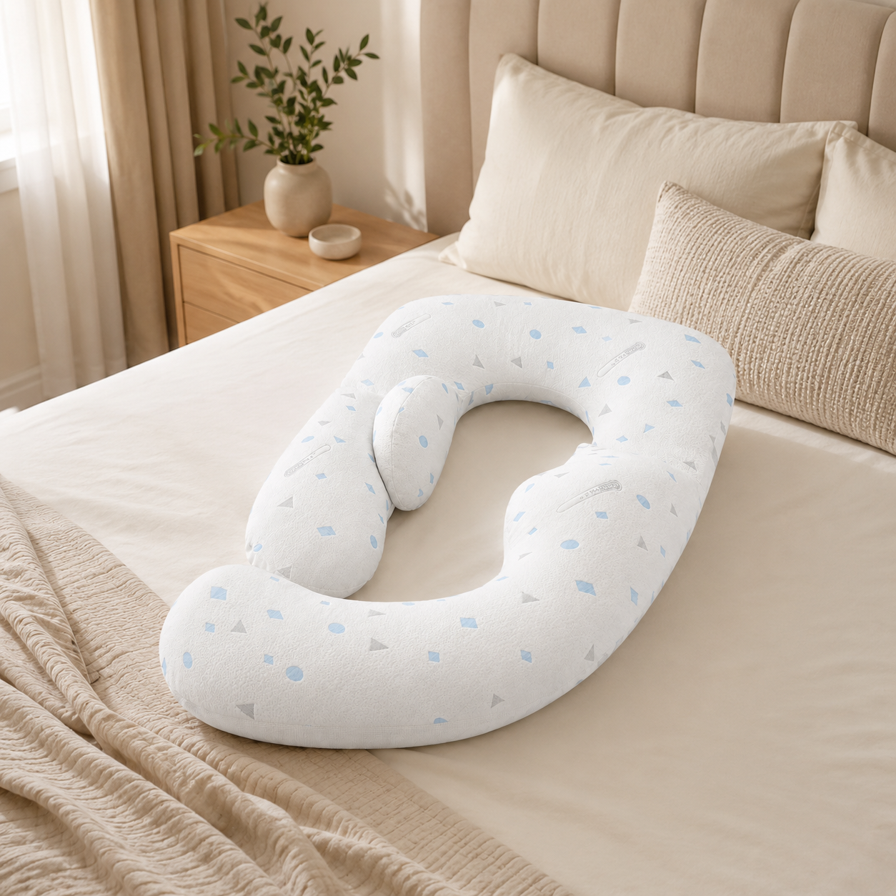 G-Shaped Pregnancy Pillow for Side Sleeping