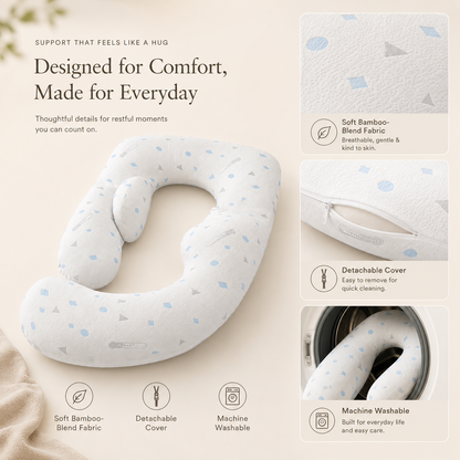 G-Shaped Pregnancy Pillow for Side Sleeping