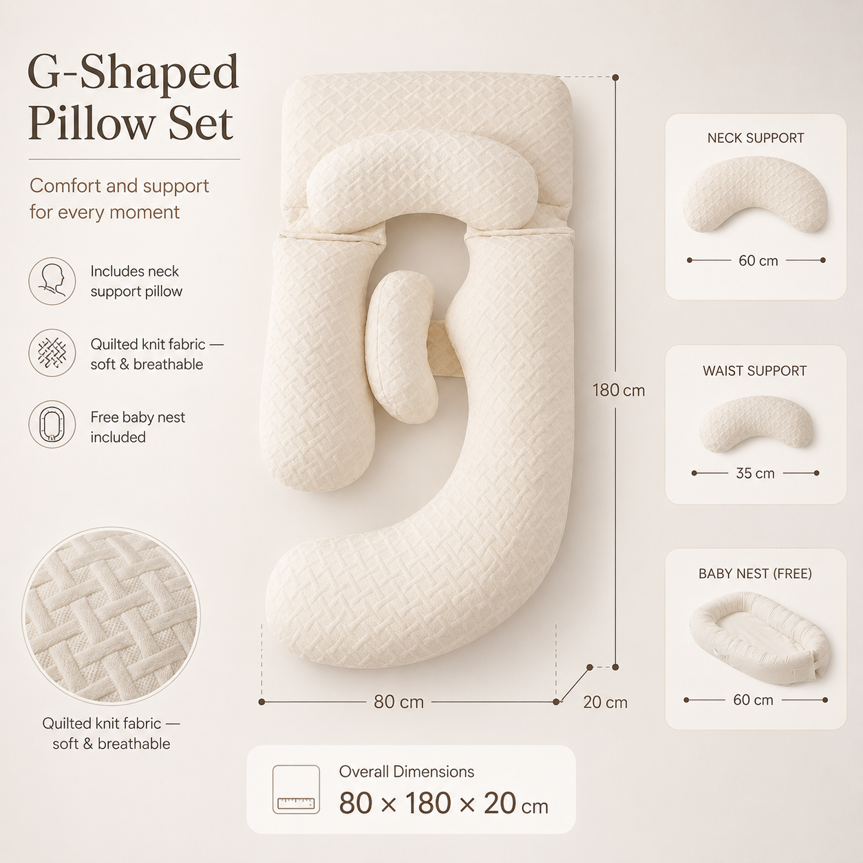 Skuggor Pregnancy Pillow Set