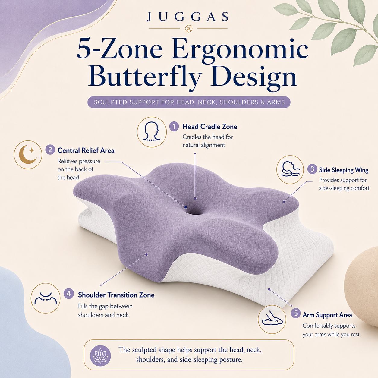 Skuggor Memory Foam Cervical Pillow