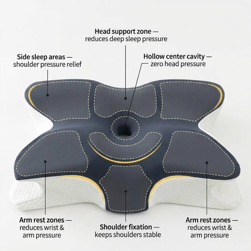 Skuggor Star Contour Pillow Ergonomic Memory Foam